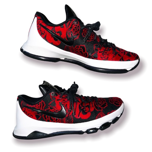Nike Other - Nike KD 8 EXT men size 10.5 Red Roses Basketball Sneakers 806393-004 zoom